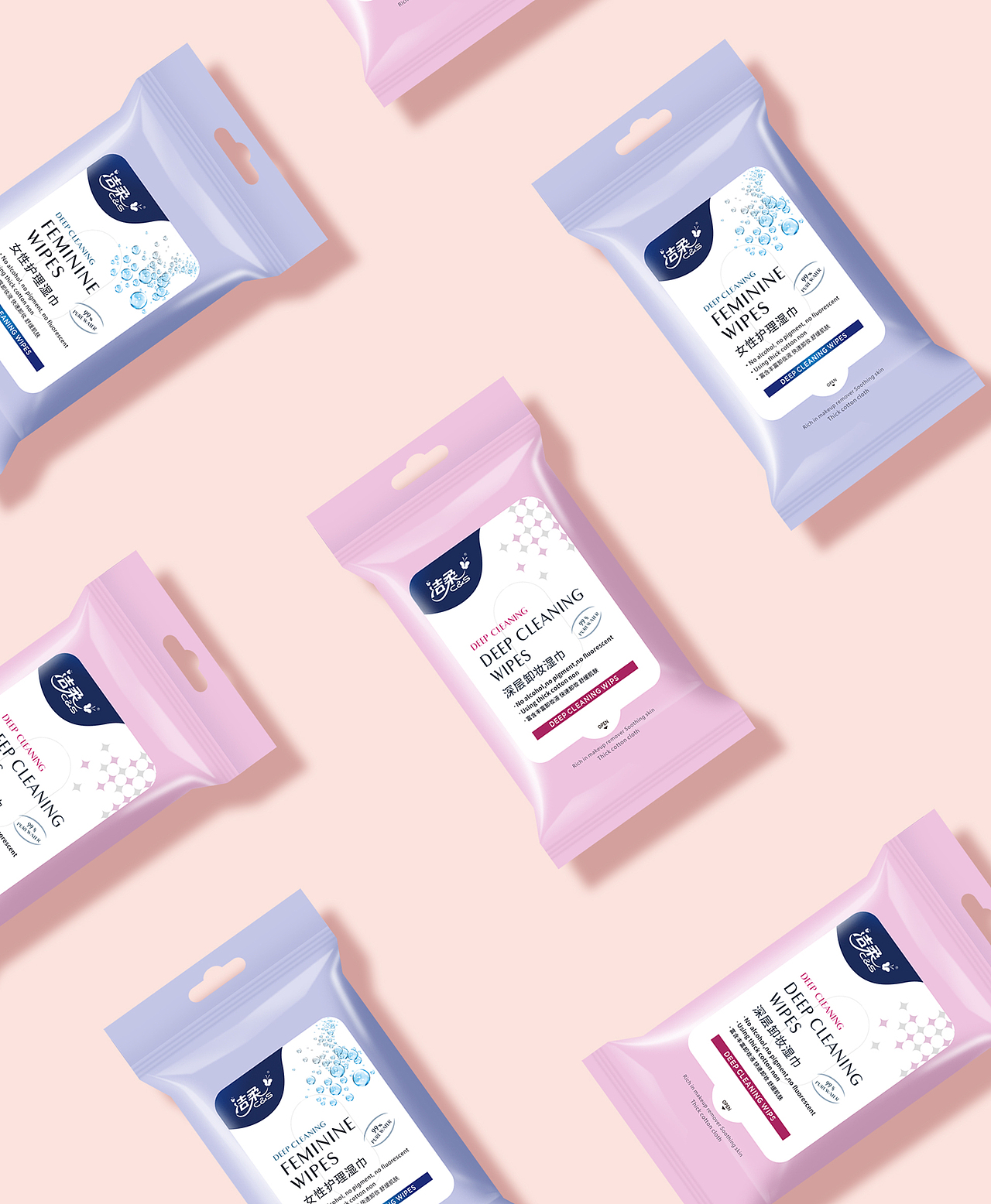 洁柔 湿纸巾包装设计（图ZMzg2Nzc3MDI0） - 包装 - 站酷设计师IrisHHH原创素材 - 站酷ZCOOL