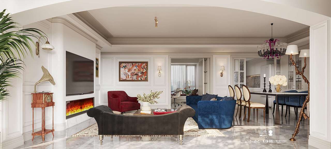 山乙山合｜长沙瀚江府（图ZMzg2Nzg1ODg4） - 家装设计 - 站酷设计师山乙山合原创素材 - 站酷ZCOOL
