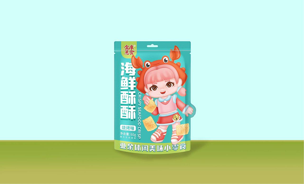 金康惠食-谢宝品牌IP及海鲜酥产品包装设计（图ZMzg2Nzg4MzIw） - 商业插画 - 站酷设计师书言插画铺子原创素材 - 站酷ZCOOL