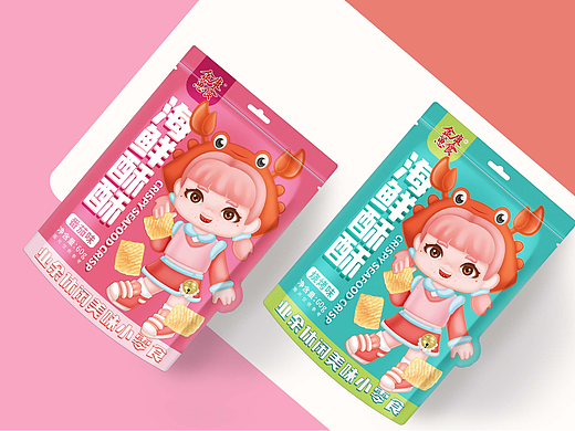 金康惠食-谢宝品牌IP及海鲜酥产品包装设计