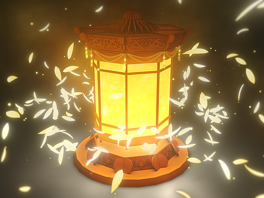 中国风灯笼渲染合层练习