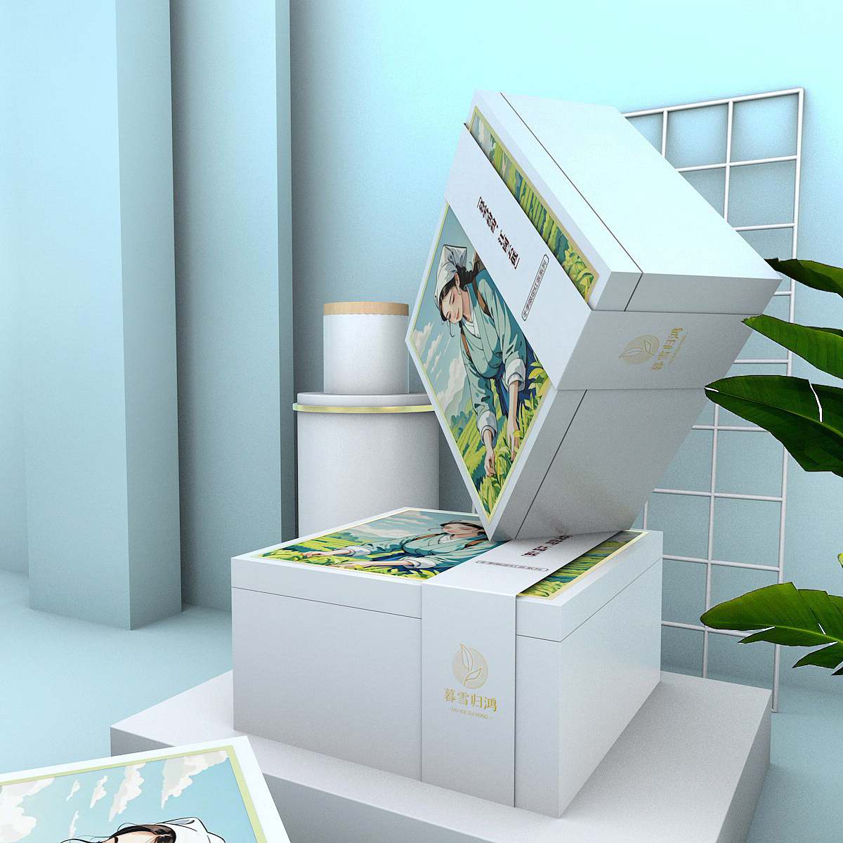 茶叶包装礼盒设计（图ZMzg2ODEyMDMy） - 包装 - 站酷设计师默十七原创素材 - 站酷ZCOOL
