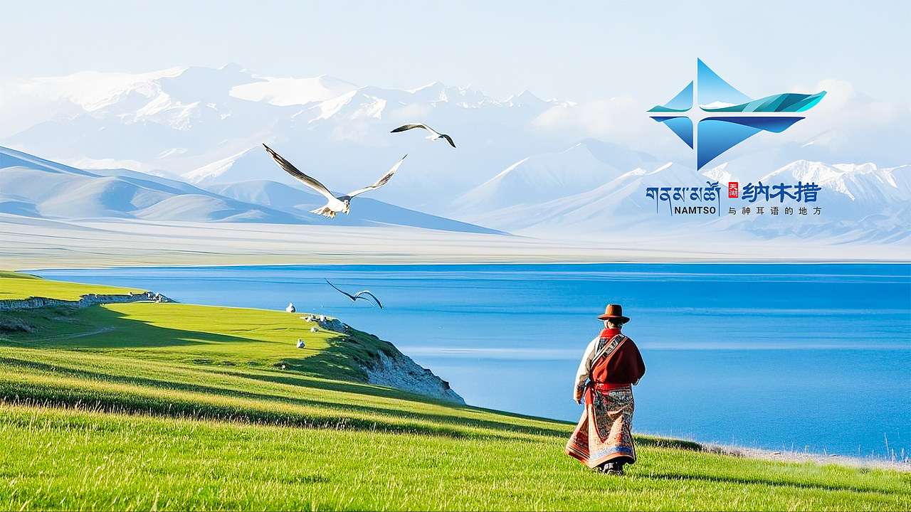 LOGO 景区LOGO设计 西藏纳木措风景区文旅LOGO VI设计