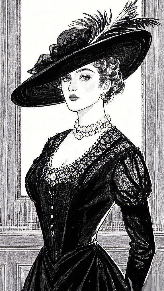 法式复古插画（图ZMzg2ODQ1NDI0） - 绘本 - 站酷设计师福芙鱼原创素材 - 站酷ZCOOL