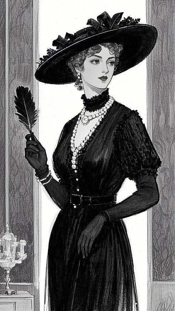 法式复古插画（图ZMzg2ODQ1NDI4） - 绘本 - 站酷设计师福芙鱼原创素材 - 站酷ZCOOL