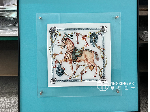 平行艺术｜方巾装饰画实拍来了！每一幅都美到窒息！