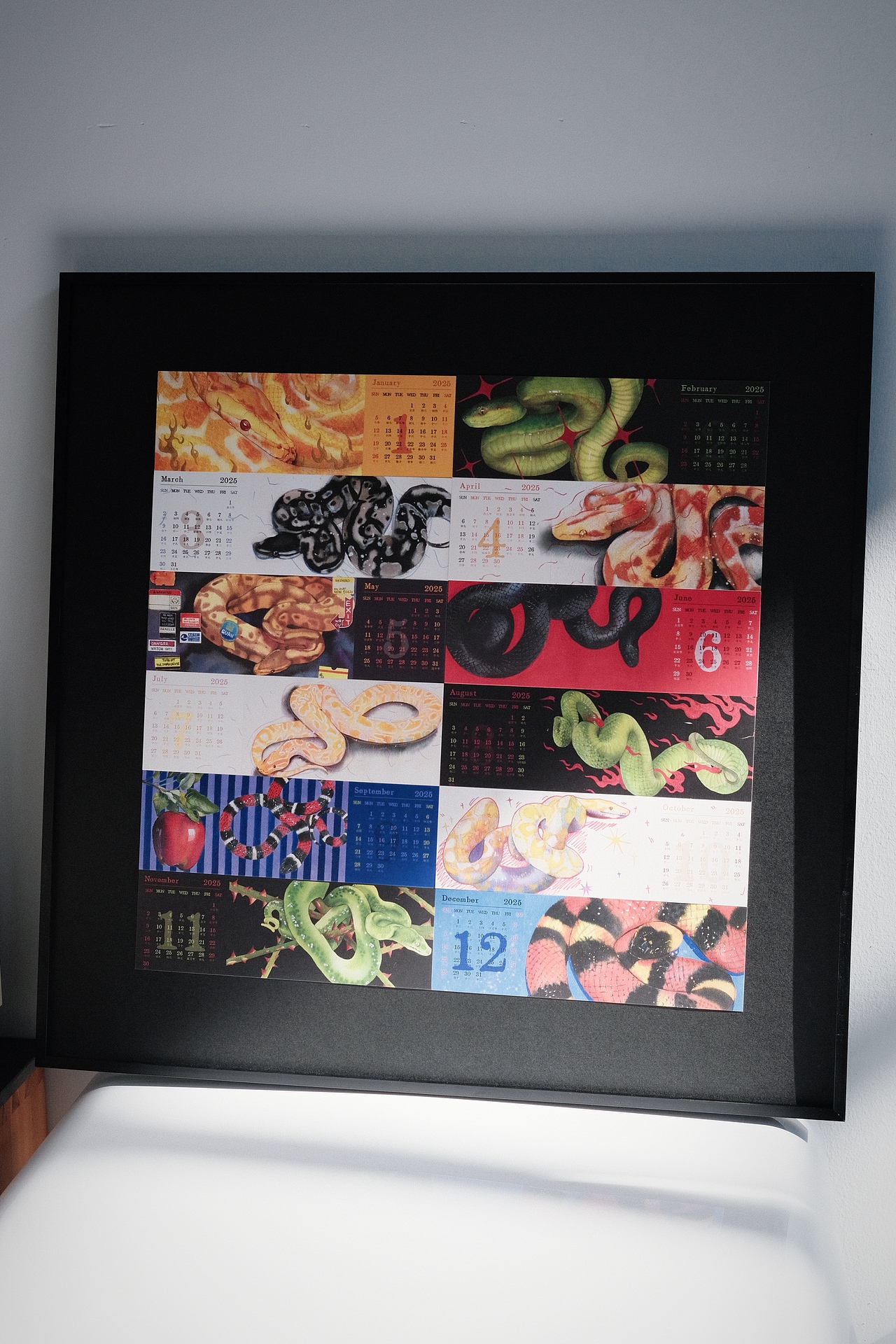 蛇年水彩日歷設(shè)計（圖ZMzg2ODYyNTk2） - 新銳潮流插畫 - 站酷設(shè)計師冠兒原創(chuàng)素材 - 站酷ZCOOL