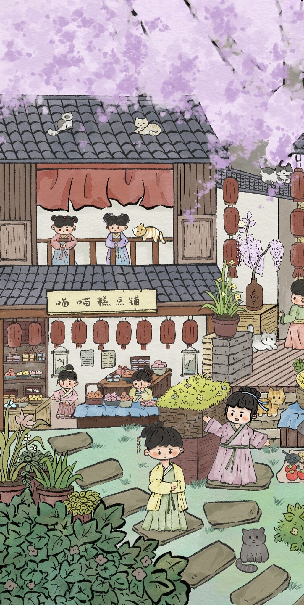 原创插画|敲锣打鼓,喵喵小铺正式开始营业啦~