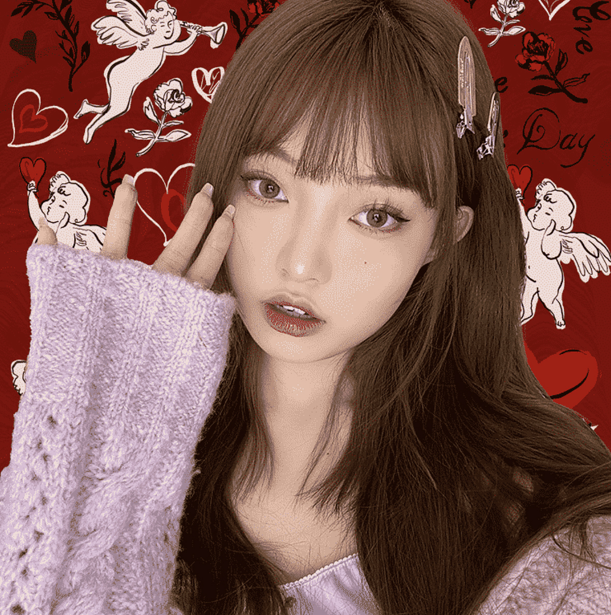 法式涂鸦手绘风格——情人节主题马赛克已上线美图秀秀（图ZMzg2ODc4MTAw） - 商业插画 - 站酷设计师viviflower原创素材 - 站酷ZCOOL