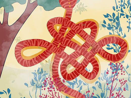 中国结插画练习