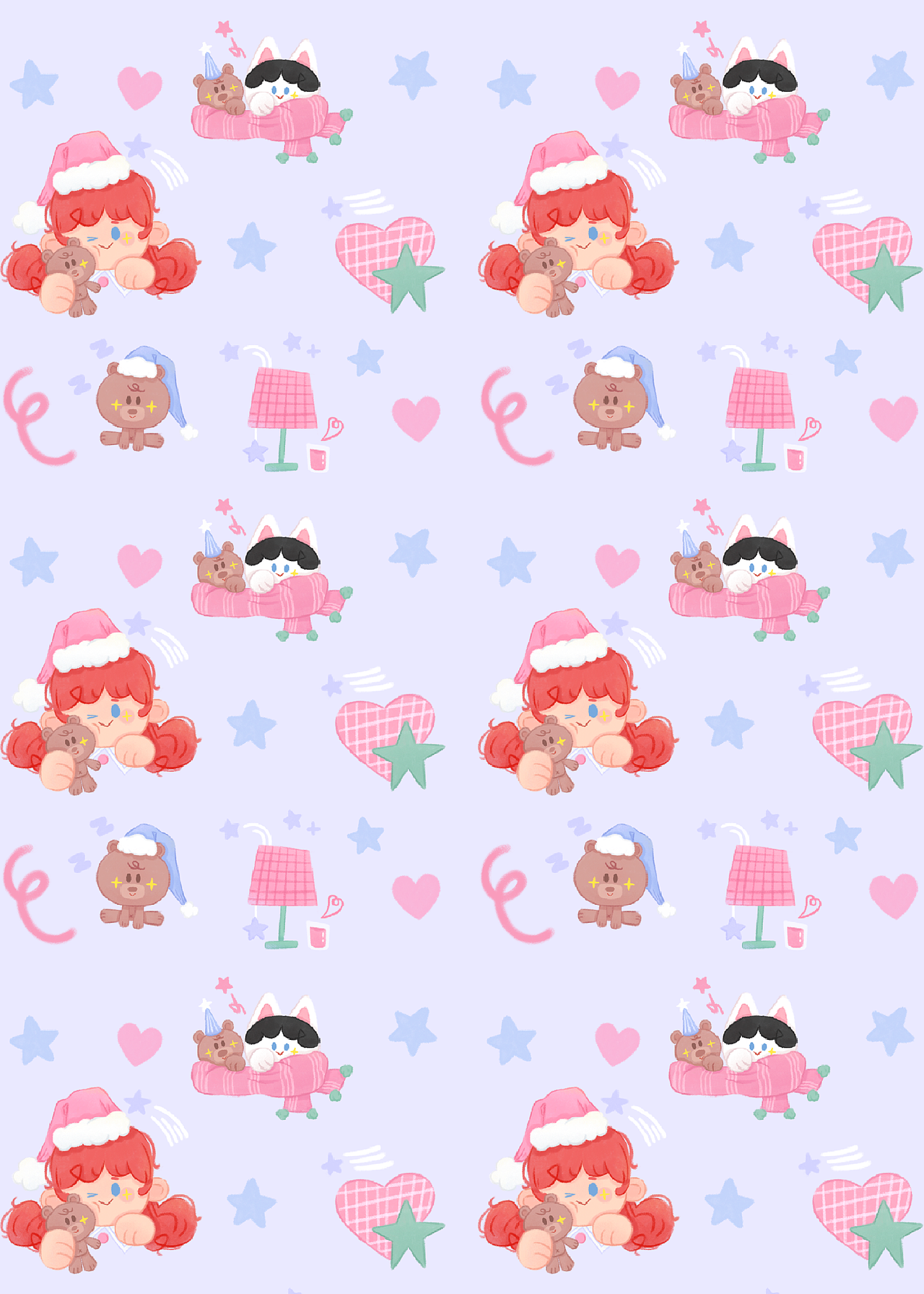 晚安小熊马赛克