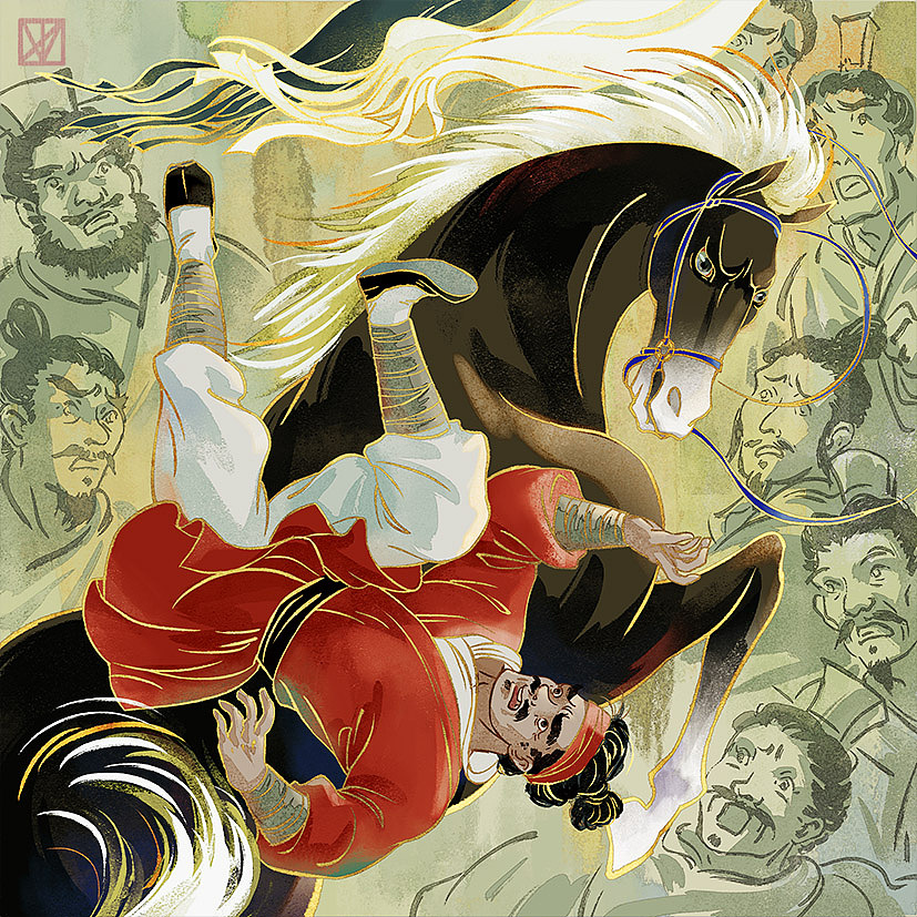 插画|《骁骁战马》（图ZMzg2OTA3NTA0） - 绘本 - 站酷设计师幽川ZML原创素材 - 站酷ZCOOL