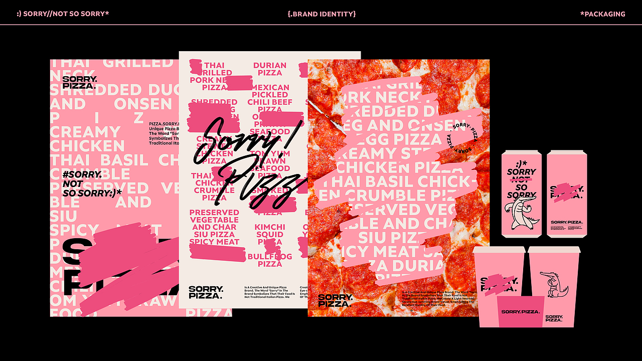餐饮品牌设计 ｜ SorryPizza披萨（图ZMzg2OTA4NTY0） - 品牌 - 站酷设计师大大胆原创素材 - 站酷ZCOOL