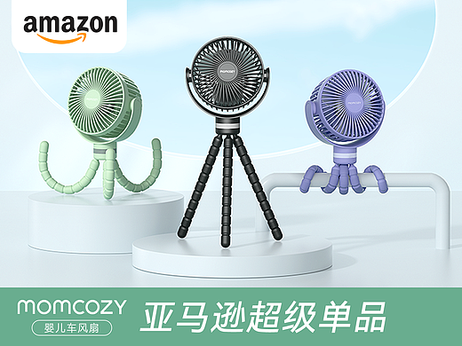 亚马逊 Momcozy 婴儿车风扇上架图A+/Amazon 跨境电商
