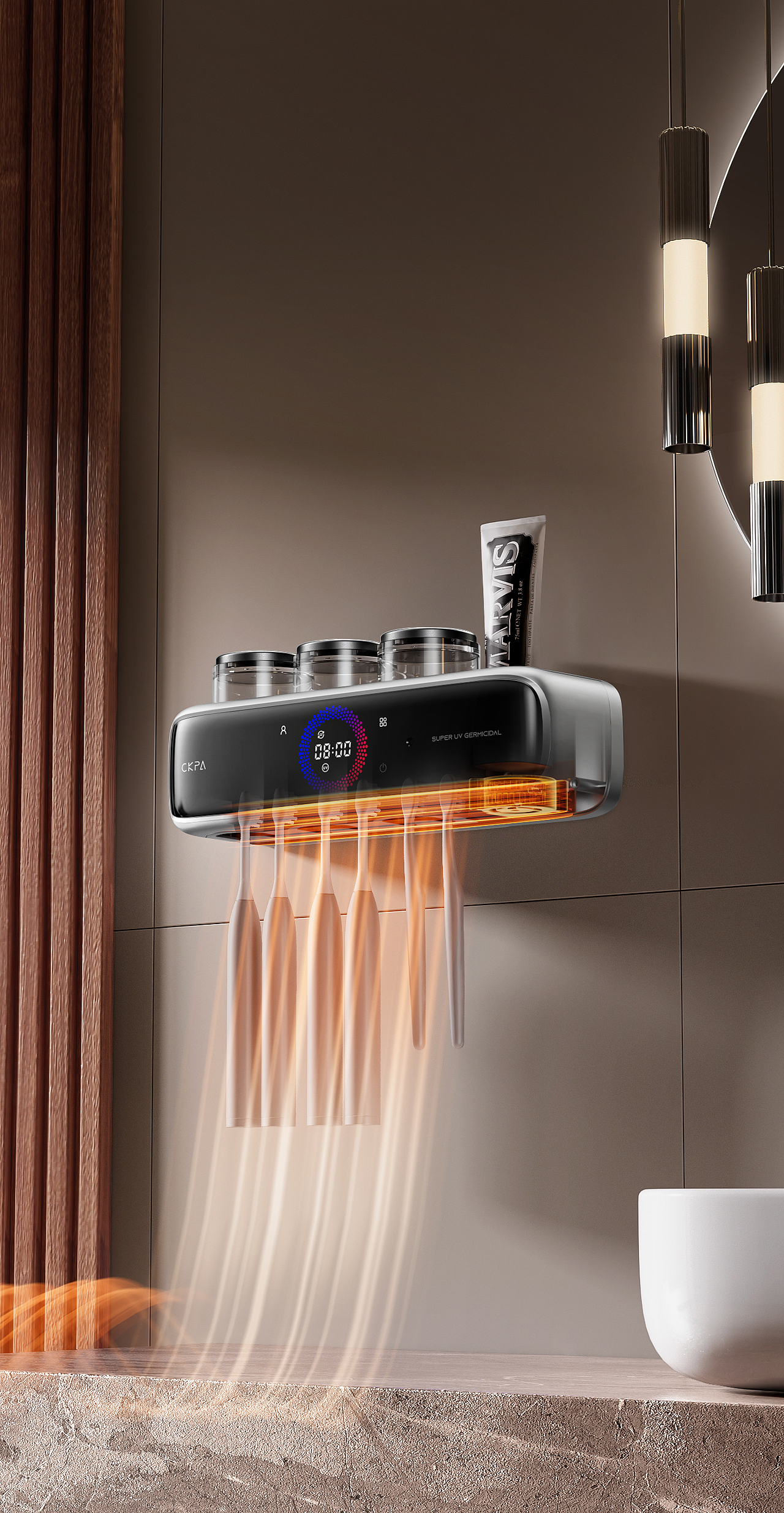 CKPA × 所思设计丨智能牙刷消毒挂架（图ZMzg2OTIyNjU2） - 电子产品 - 站酷设计师所思设计原创素材 - 站酷ZCOOL