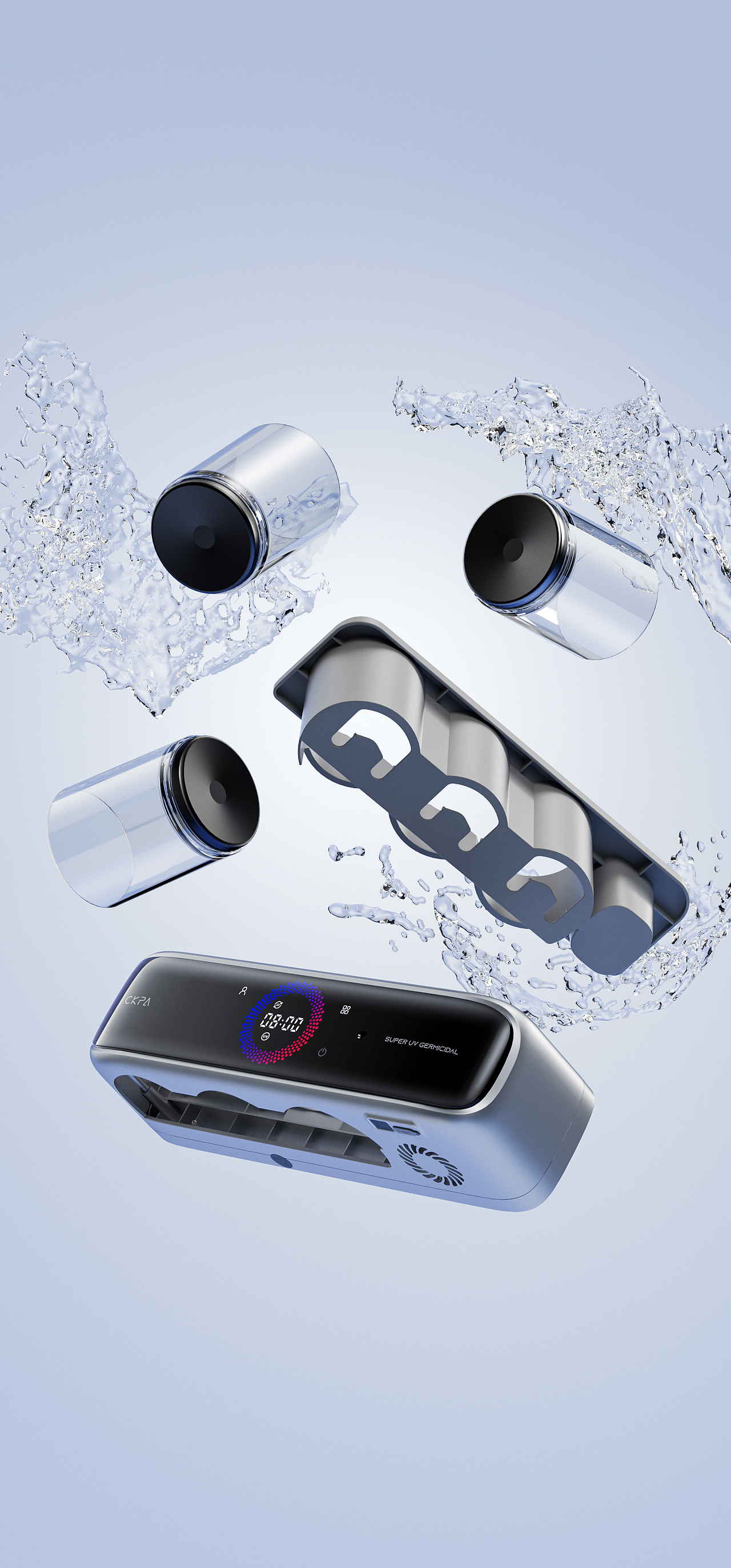 CKPA × 所思设计丨智能牙刷消毒挂架（图ZMzg2OTIyNjY0） - 电子产品 - 站酷设计师所思设计原创素材 - 站酷ZCOOL