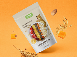 燕麦片 酸奶块果然谷物脆产品包装设计