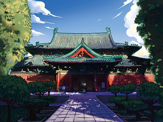 旅游景区文创原创插画设计