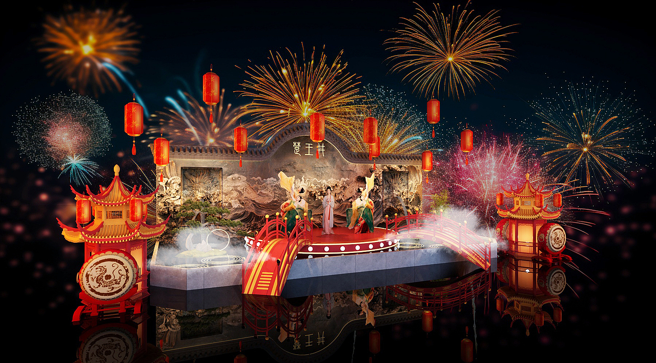 楚王井口中式美陈设计方案