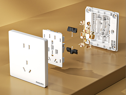 飞利浦丨S20哑光白开关插座详情