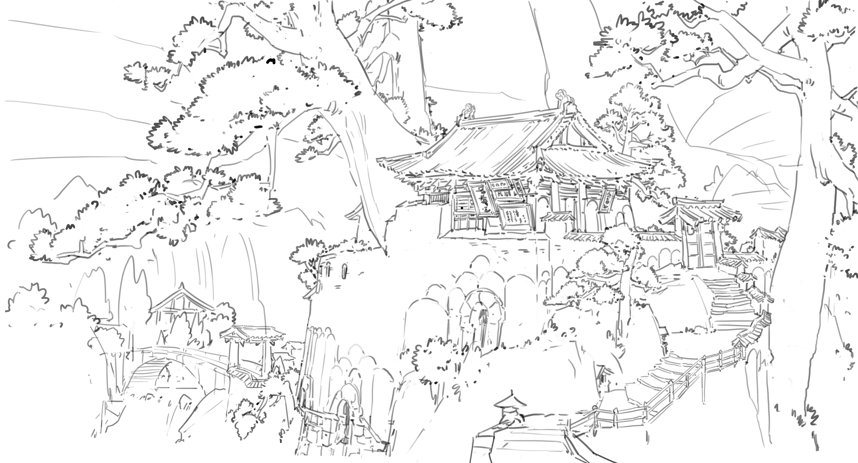 洛克猴杜震中国风插画《狸花下山》创作思路揭秘！（图ZMTUwNDIzMTY=） - 教程 - 站酷设计师艺数绘CG原创素材 - 站酷ZCOOL