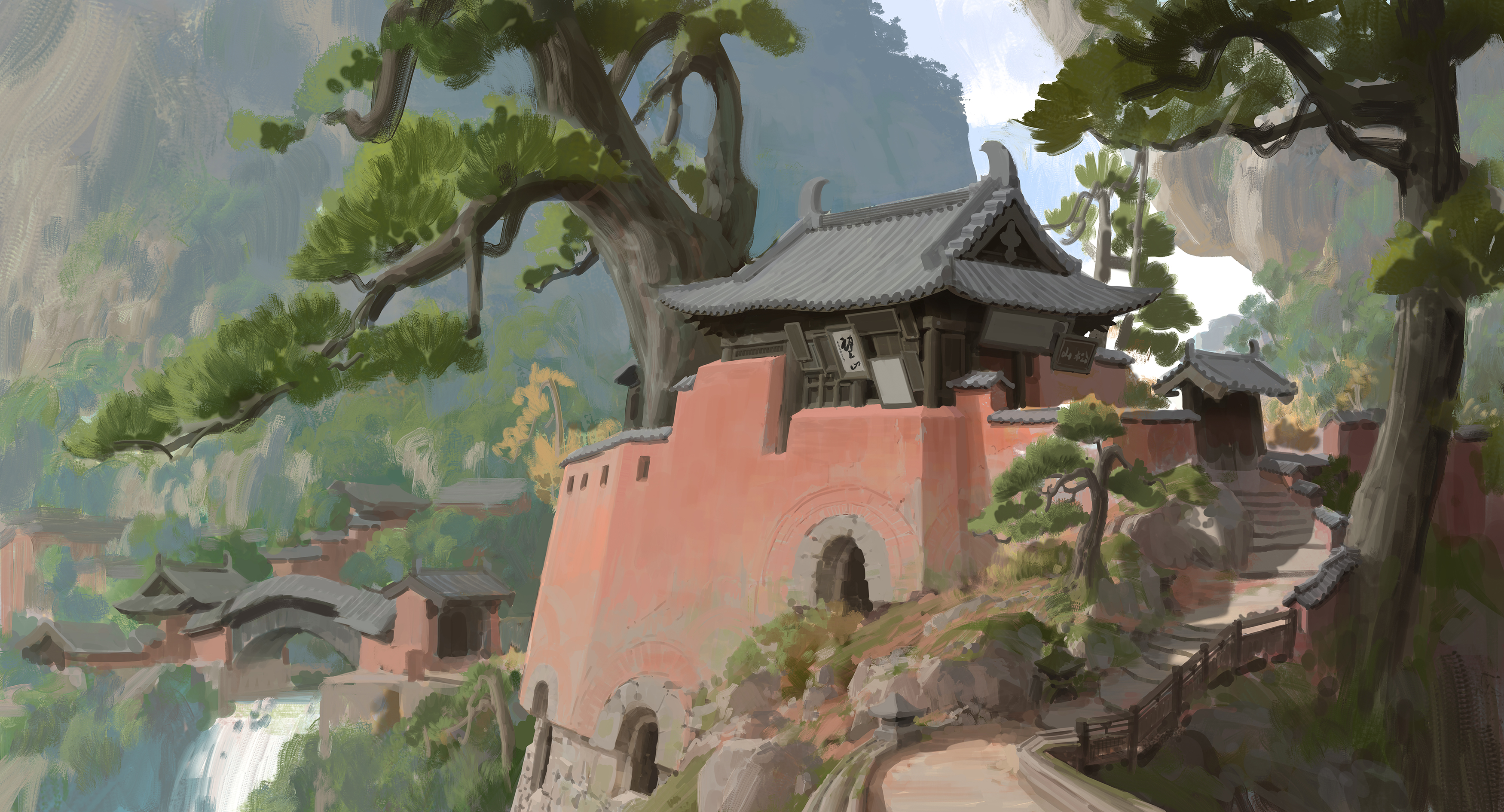 洛克猴杜震中国风插画《狸花下山》创作思路揭秘！（图ZMTUwNDIzMjg=） - 教程 - 站酷设计师艺数绘CG原创素材 - 站酷ZCOOL