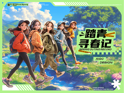 踏青寻春记 | AIGC × 人物活动设计