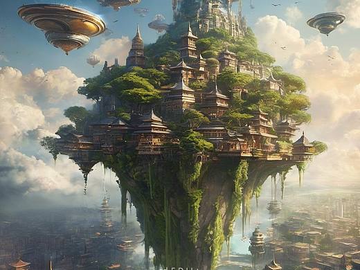 AIGC创作丨未来的天空之城