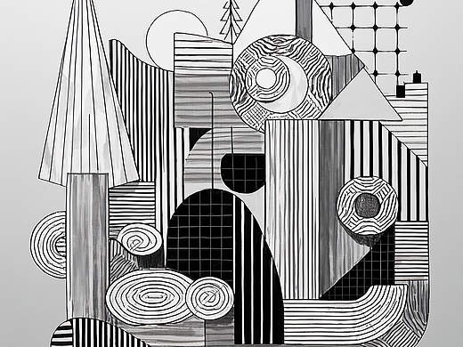 黑白7-创意抽象平行宇宙哲学