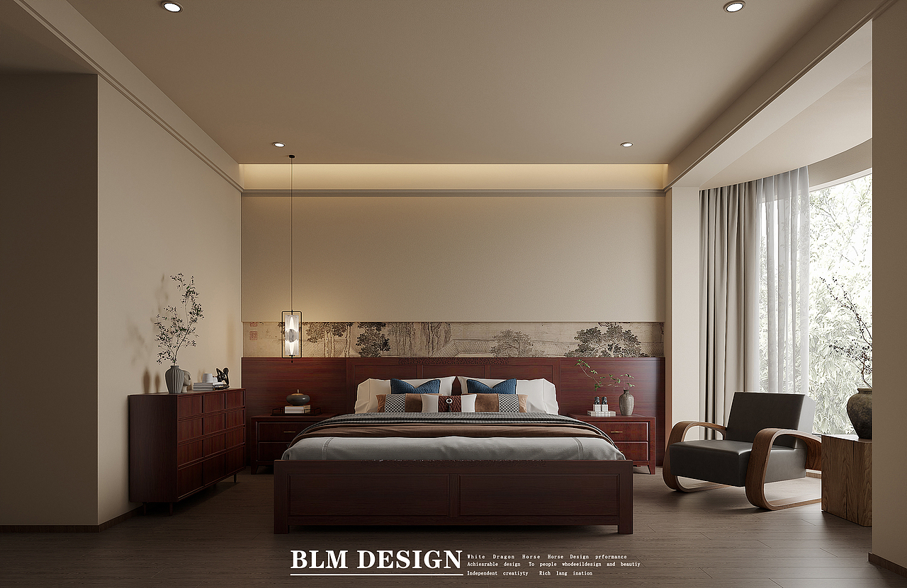 新中式家装设计案例（图ZMzg2OTkxOTIw） - VR设计 - 站酷设计师Z073159855原创素材 - 站酷ZCOOL