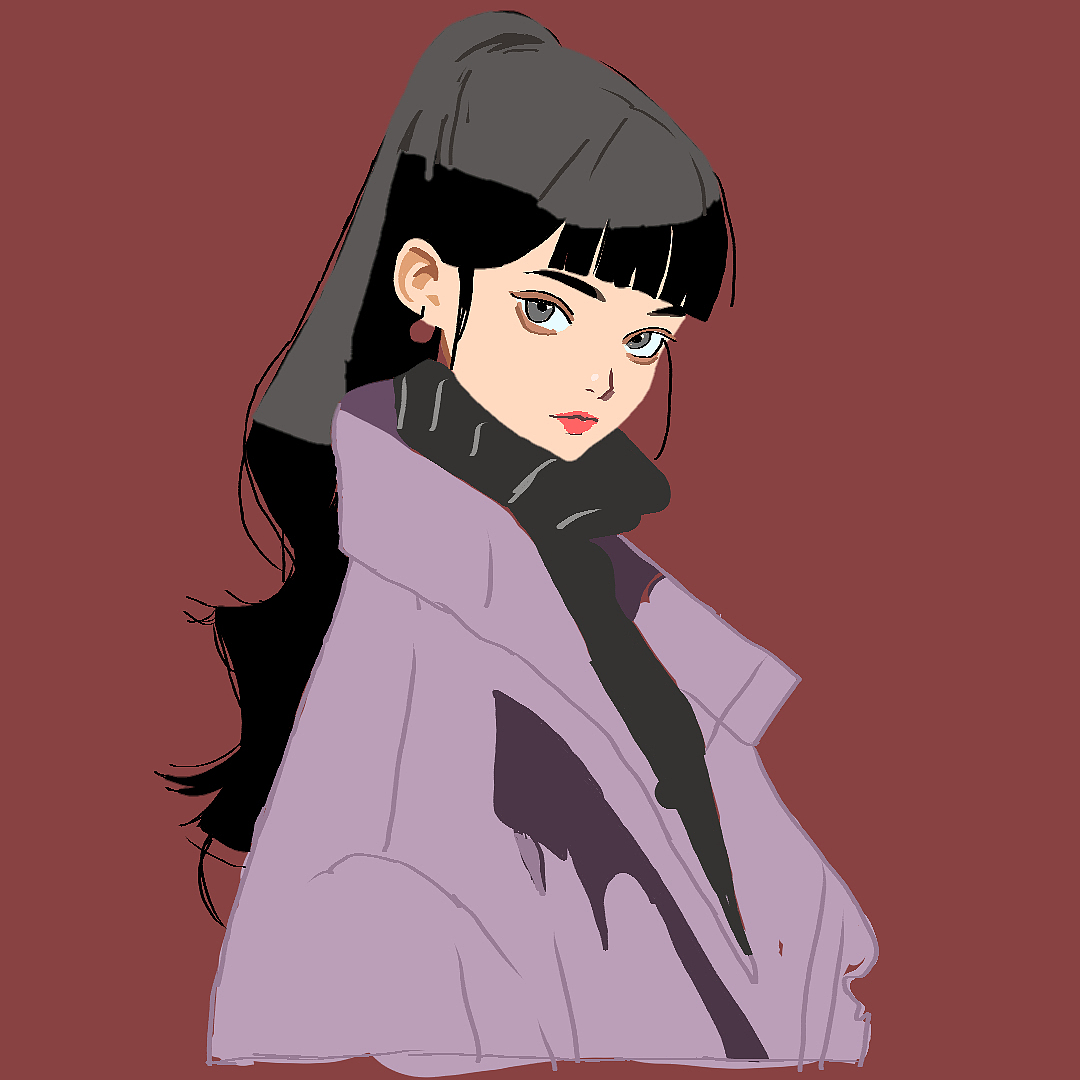 临摹的厚图插画