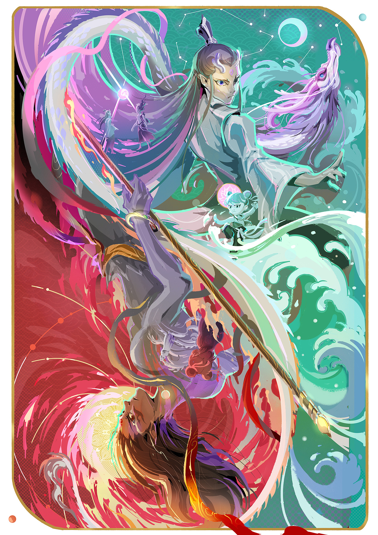 哪吒2魔童闹海创意海报设计（图ZMzg3MDAwMDAw） - 艺术插画 - 站酷设计师猫小犬原创素材 - 站酷ZCOOL