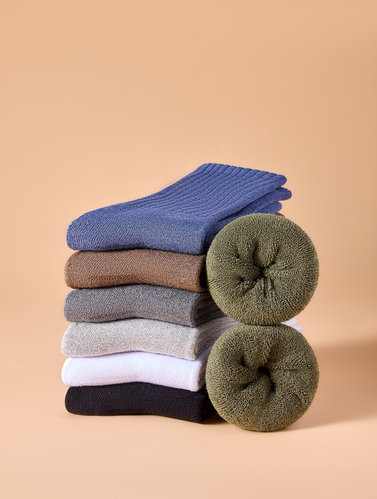 袜子类静物摄影保暖袜3d图平铺挂拍组合图创意拍摄