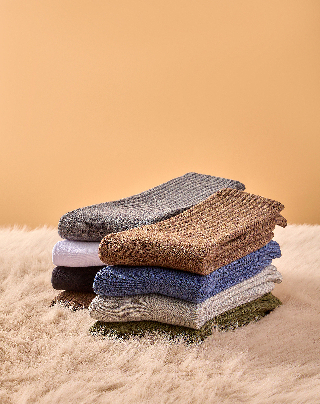 袜子类静物摄影保暖袜3d图平铺挂拍组合图创意拍摄