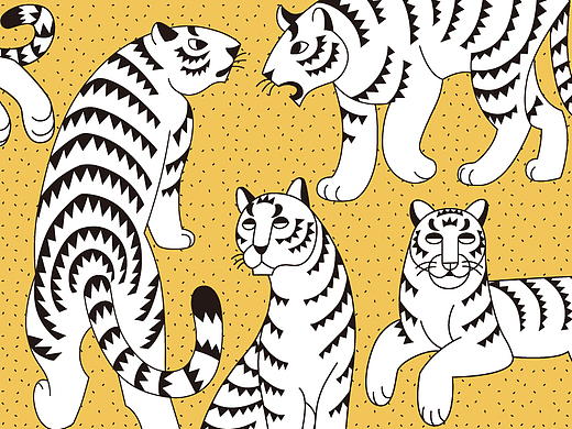 全球老虎日主题插画