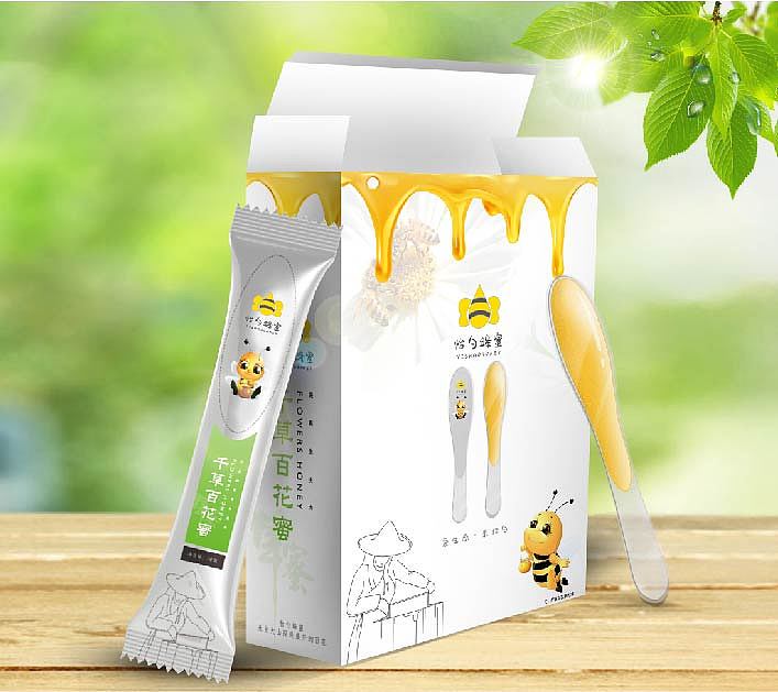 [包装设计]~怡勺蜂蜜，来自大山深处的百花蜜