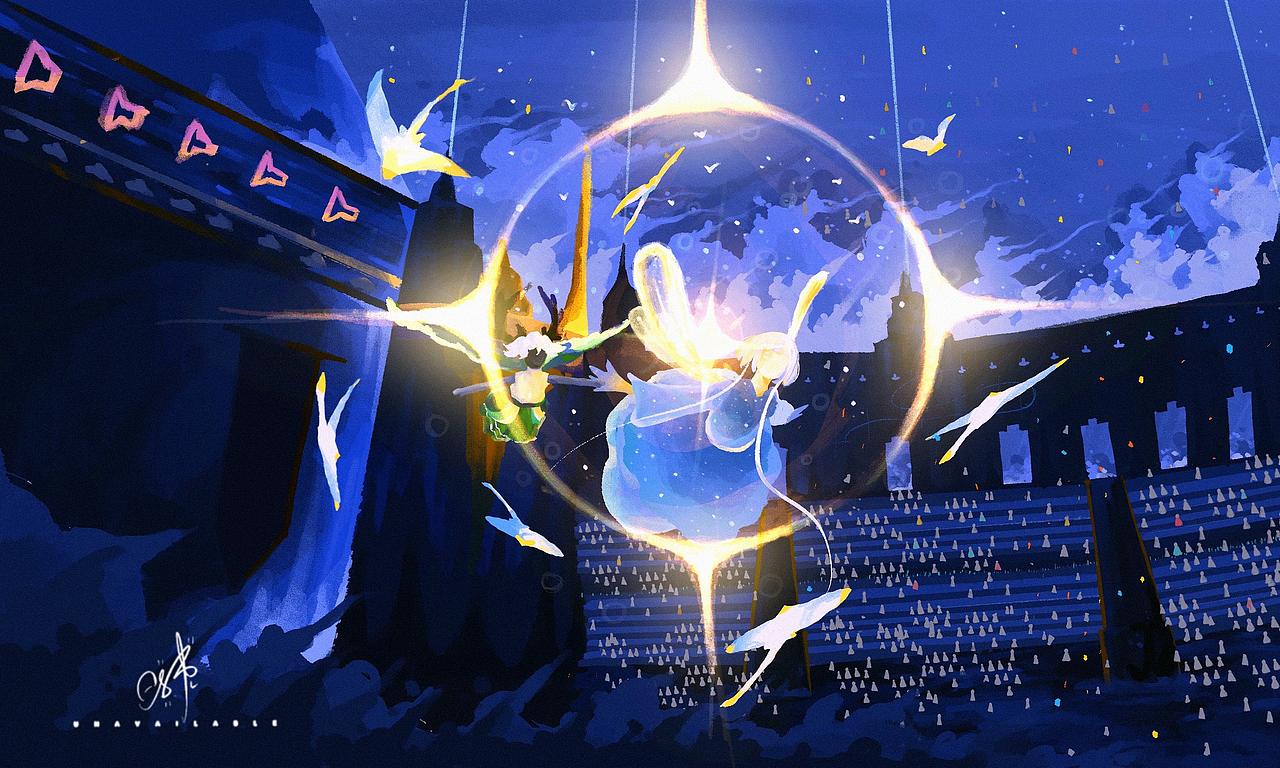 画了欧若拉演唱会（图ZMzg3MDE4MzA0） - 艺术插画 - 站酷设计师海平线HIPX原创素材 - 站酷ZCOOL