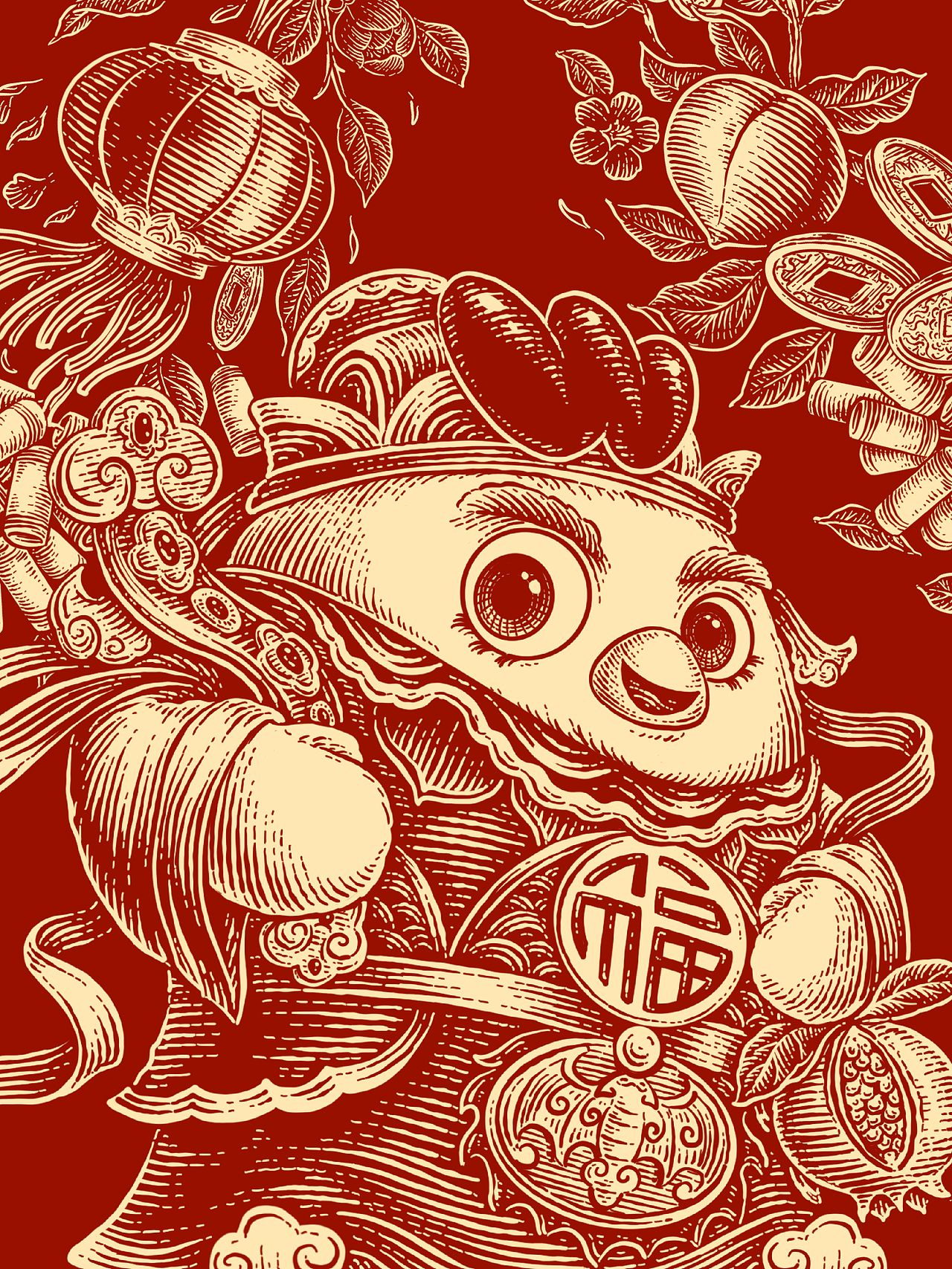 华莱士五幅临门插画（图ZMzg3MDE4NDI0） - 商业插画 - 站酷设计师花椒的Alex原创素材 - 站酷ZCOOL