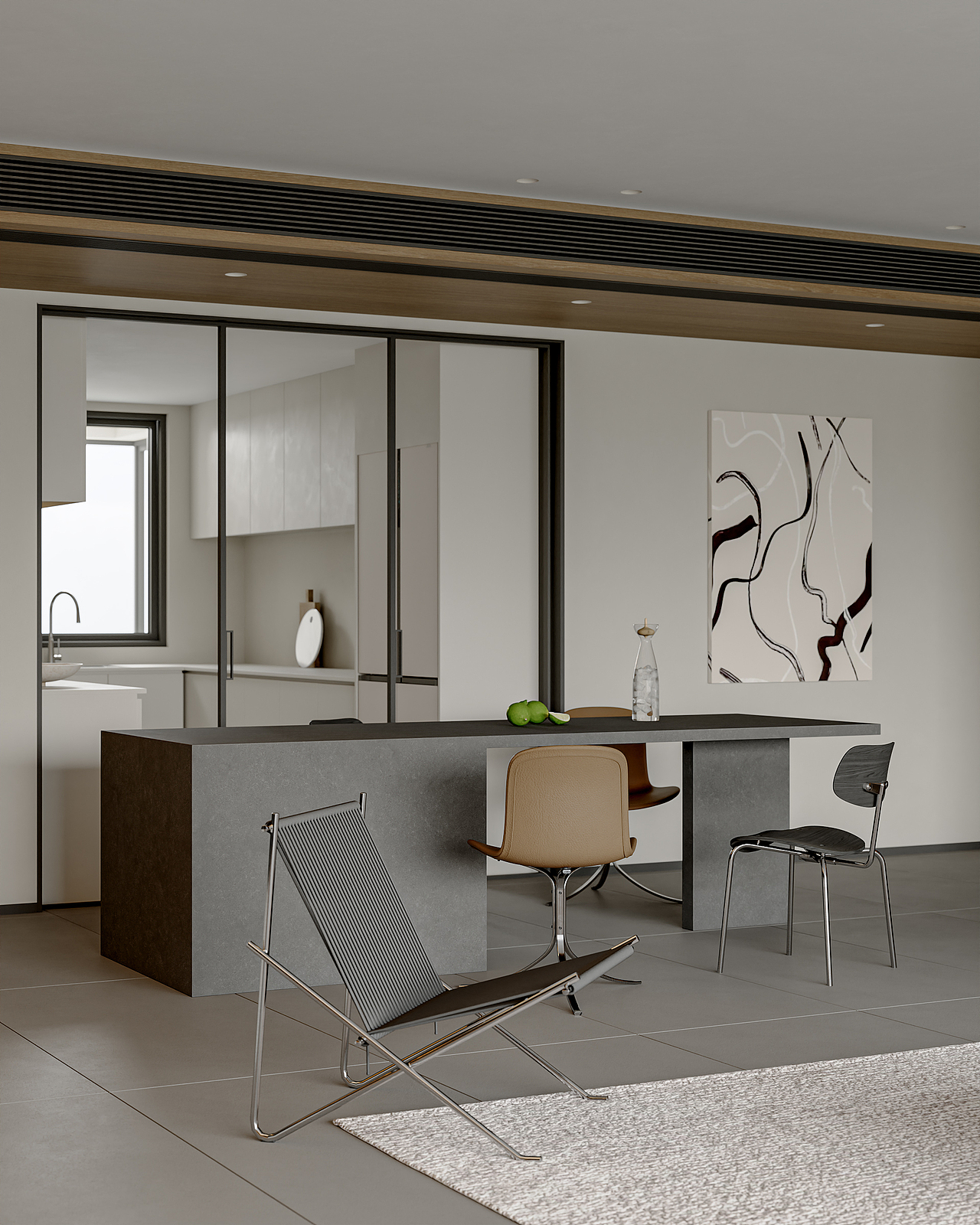 现代意式极简客餐厅 主人房丨近期表现（图ZMzg3MDI2OTA4） - 家装设计 - 站酷设计师嘛嘛嘛原创素材 - 站酷ZCOOL