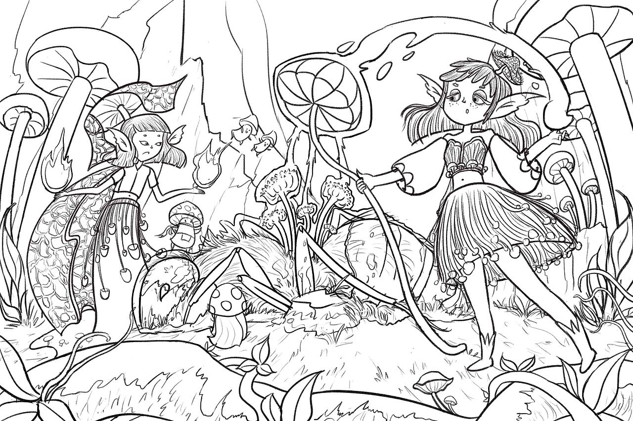 童话风蘑菇精灵