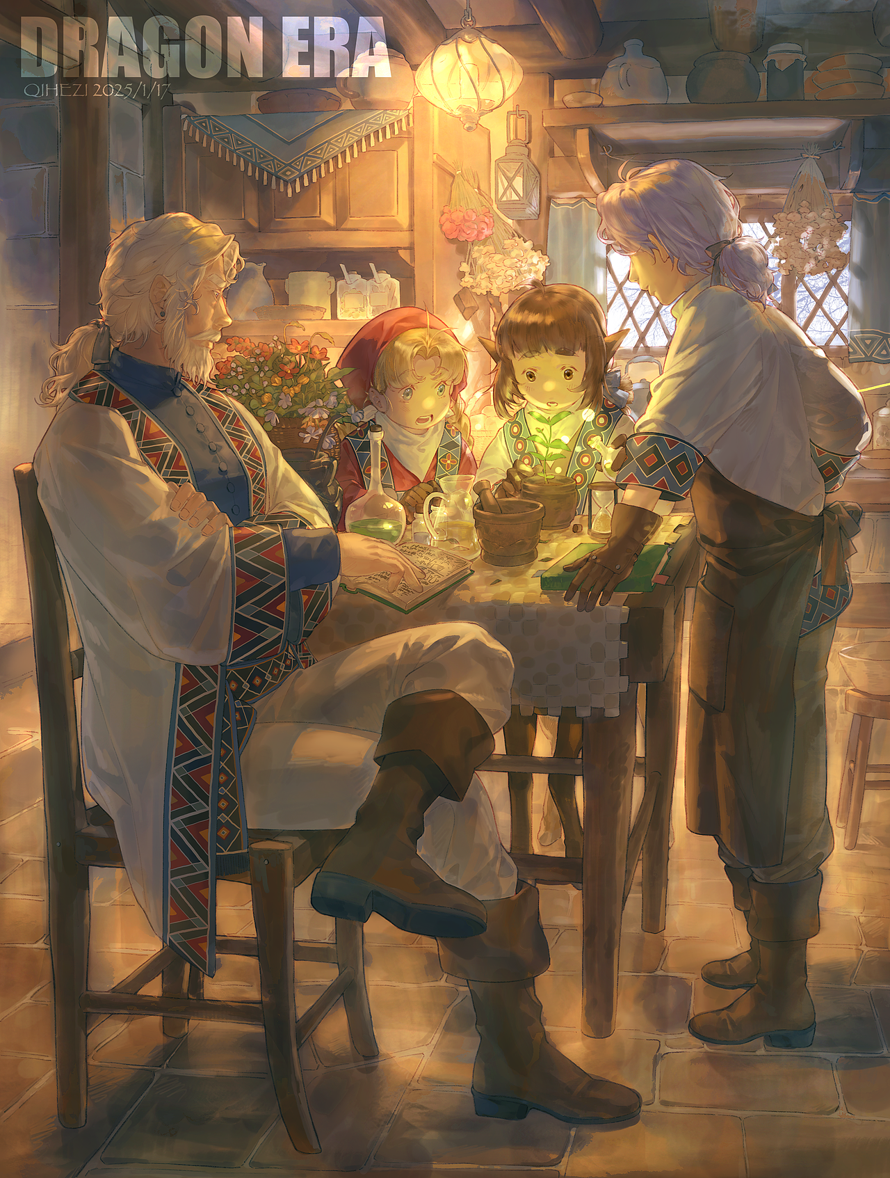 【oc/龙域】童年（二）• 家庭小课堂（图ZMzg3MDUzMDY0） - 创作习作 - 站酷设计师七禾梓原创素材 - 站酷ZCOOL