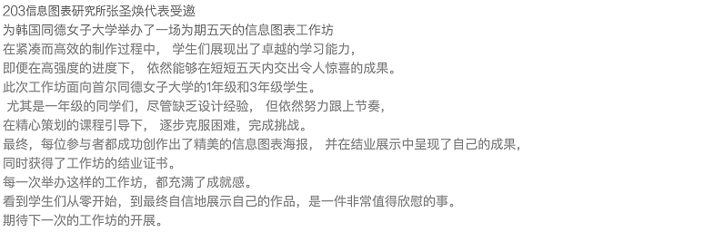 工作坊 | 203信息图表研究所 × 韩国同德女子大学