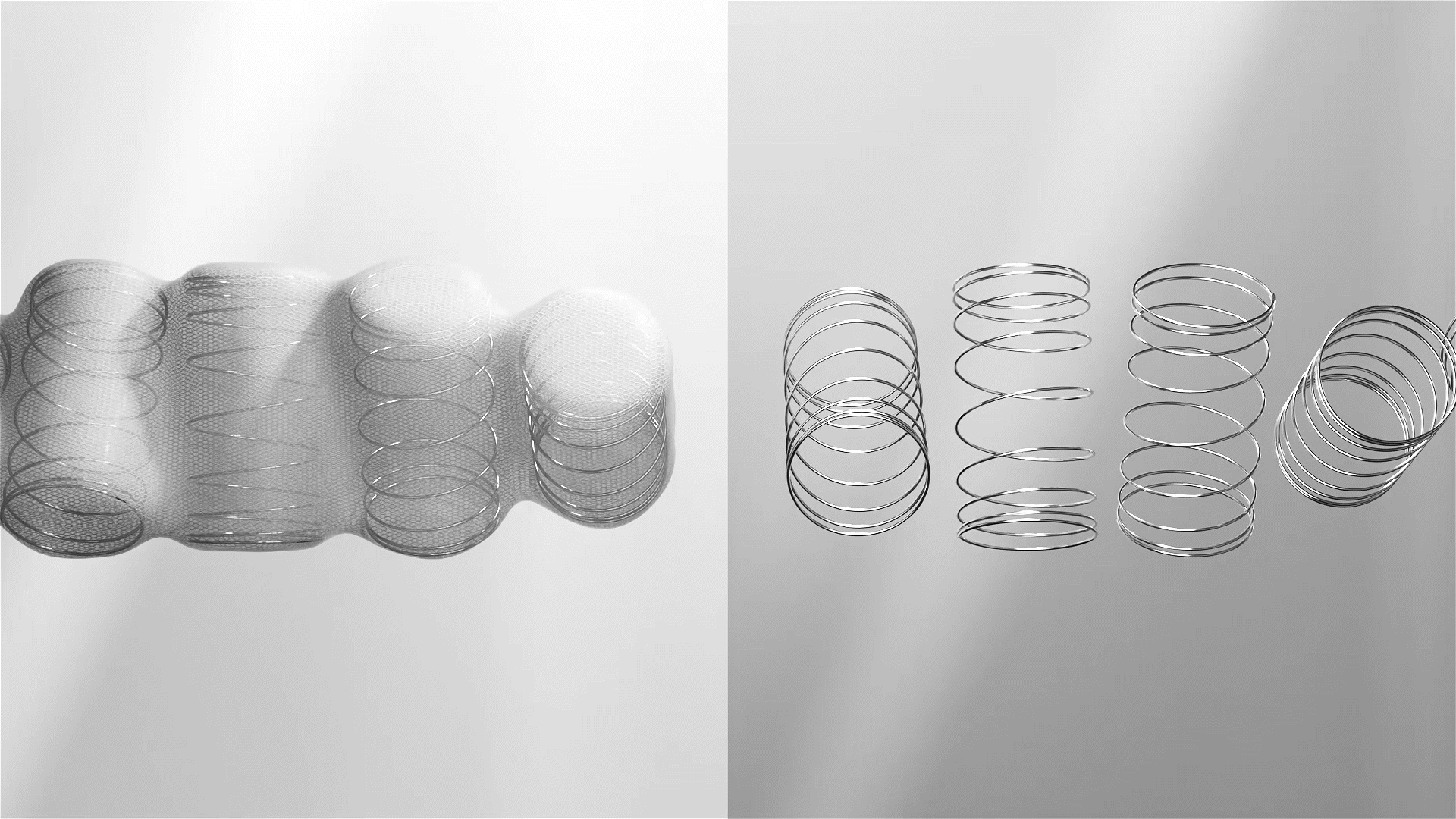 三维渲染练习：床垫动画