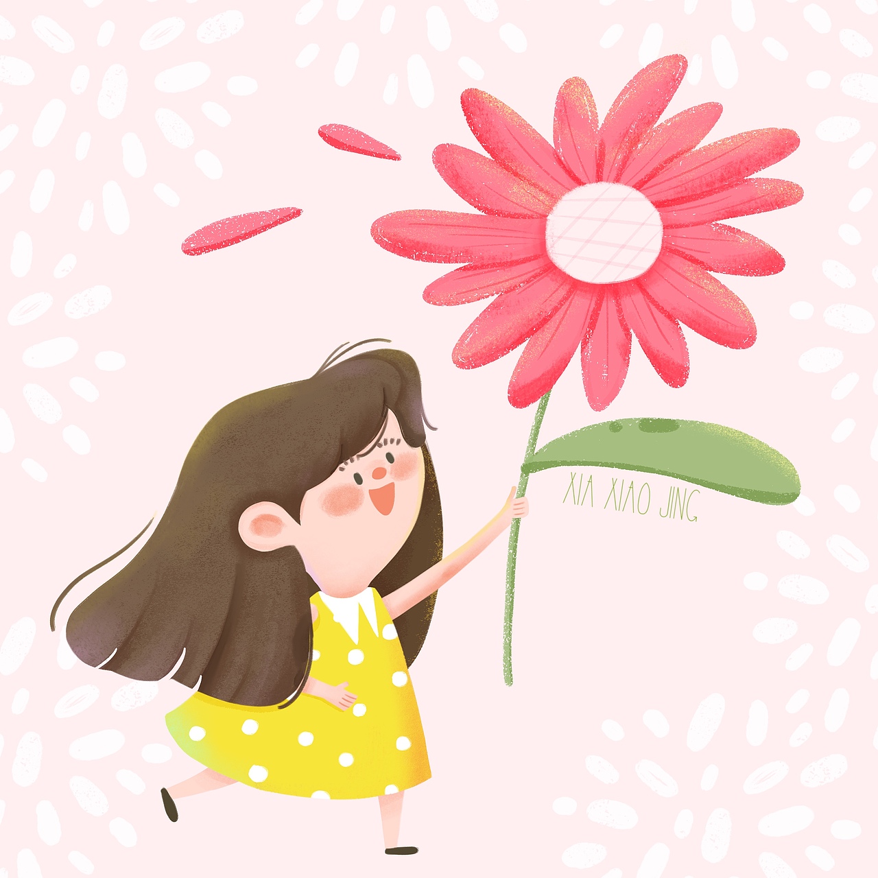 原创插画 《你好！春天》系列（图ZMzg3MDk0ODky） - 儿童插画 - 站酷设计师夏小婧插画原创素材 - 站酷ZCOOL