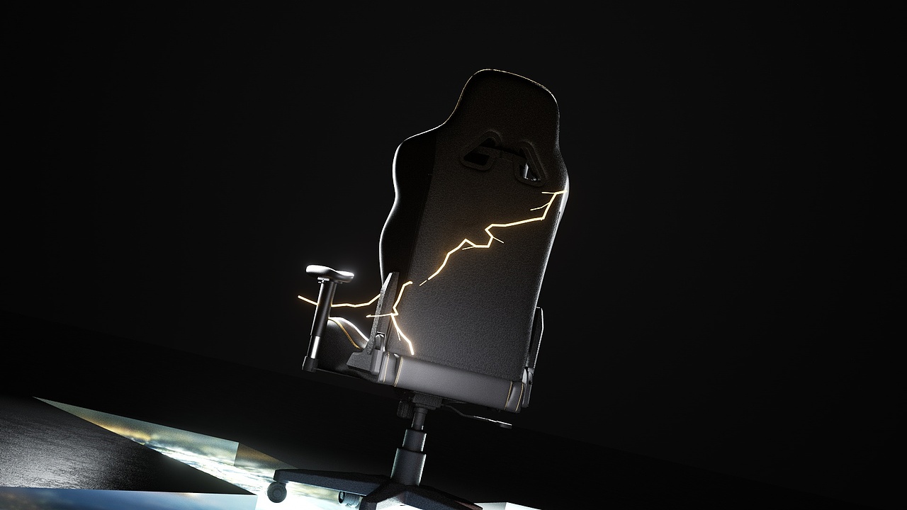 C4D电竞椅暗调酷炫案例（图ZMzg3MDk5MTQ4） - 产品 - 站酷设计师我是诗言ShiYan原创素材 - 站酷ZCOOL