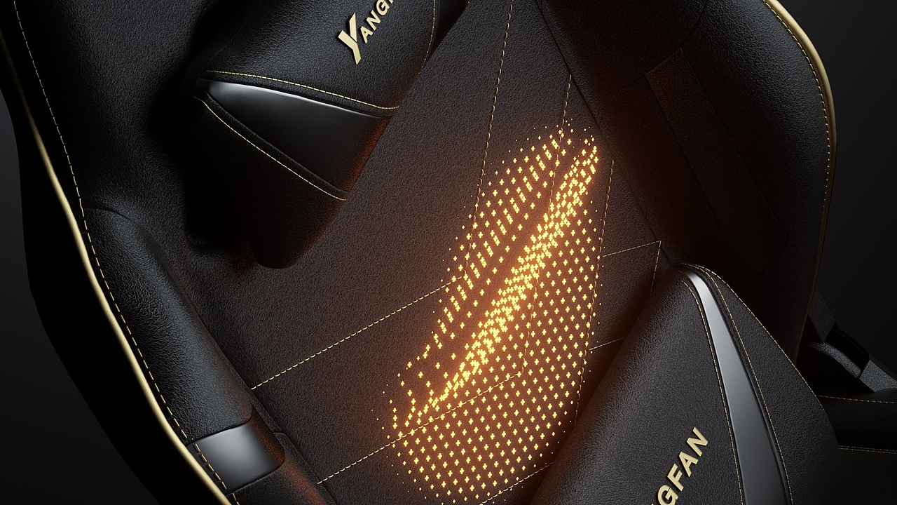 C4D电竞椅暗调酷炫案例（图ZMzg3MDk5MTI4） - 产品 - 站酷设计师我是诗言ShiYan原创素材 - 站酷ZCOOL