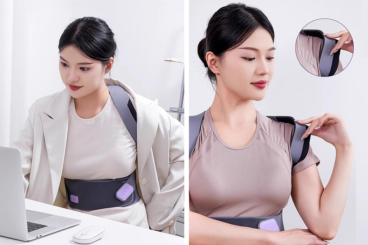 背背佳塑形护腰带磁石养护/恒温热敷/红光