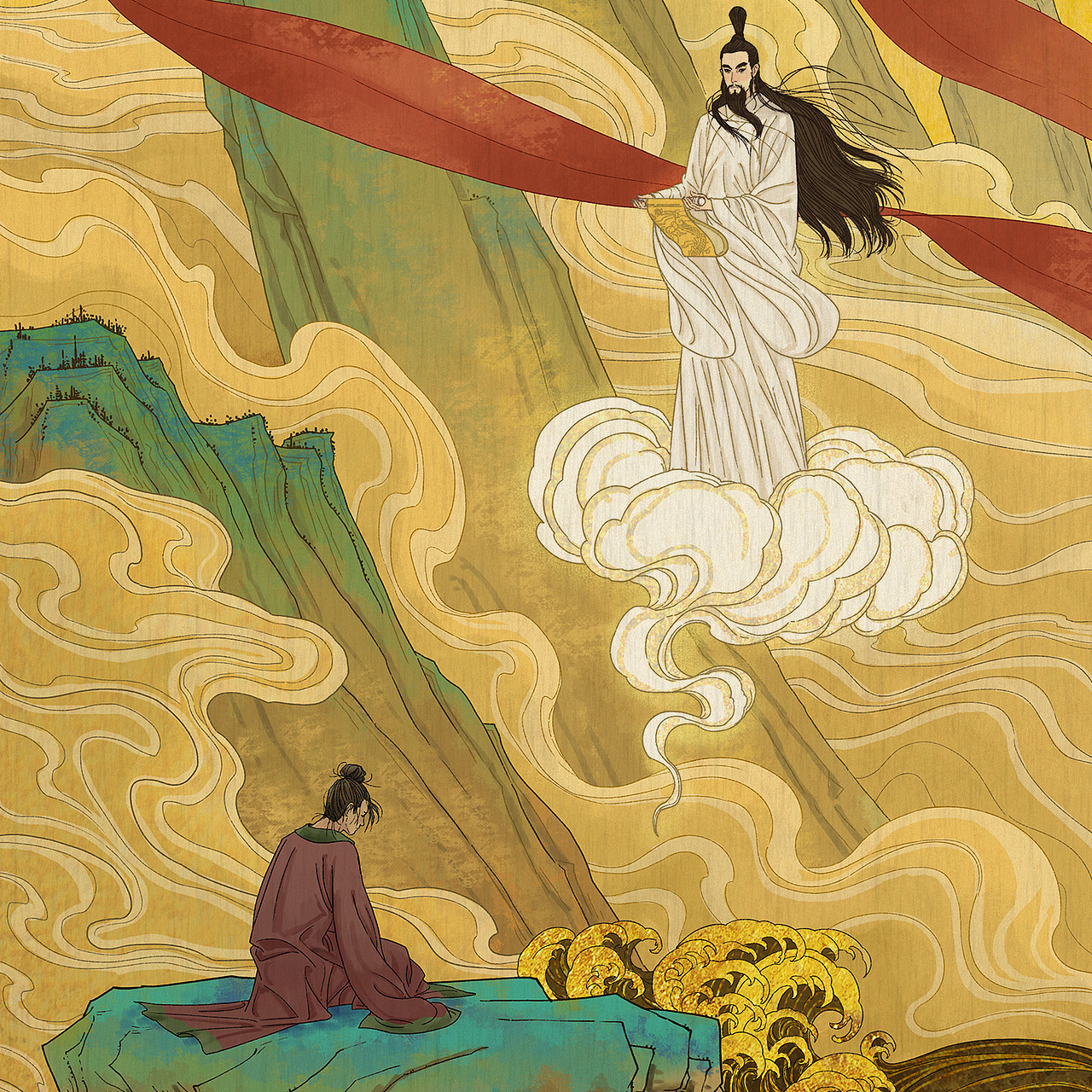嘉靖与杨金水（图ZMzg3MTUzNDM2） - 商业插画 - 站酷设计师糊涂散人原创素材 - 站酷ZCOOL