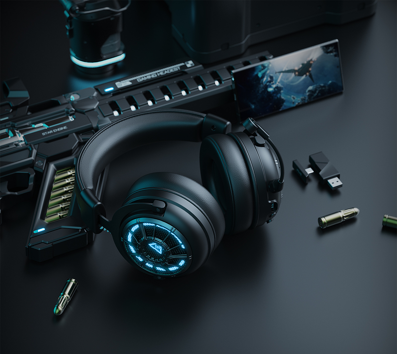 EKSA|电竞游戏耳机渲染