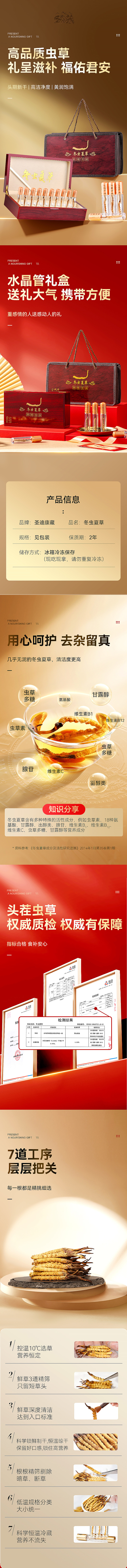 冬虫夏草礼盒滋补品详情 淘宝天猫 京东 详情